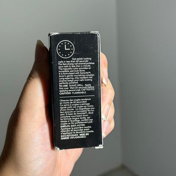 VTG Y2K Avon Speed Dry Nail Enamel in Pink Pearl - a shimmering pink nail polish - Picture 3 of 5